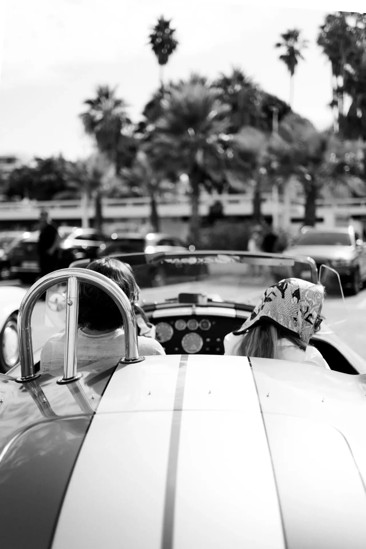 Classic car on the Promenade des Anglais in Nice