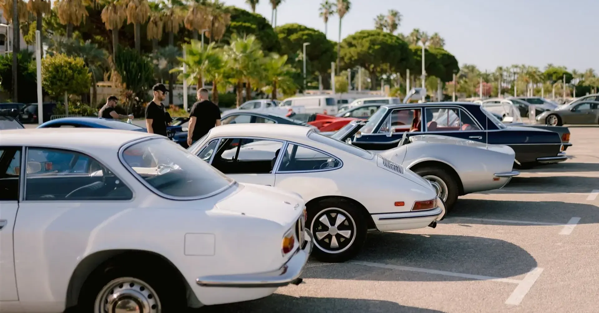 Classic car on the Promenade des Anglais in Nice