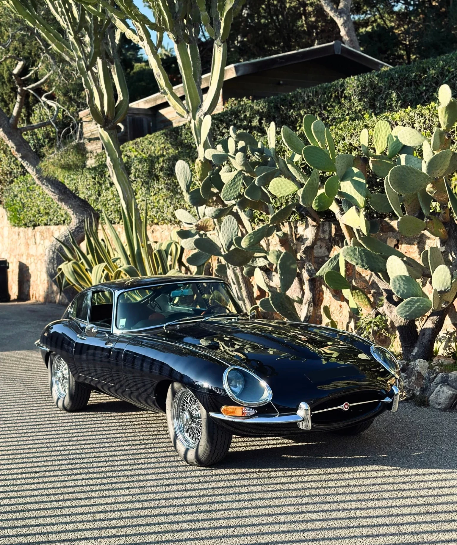 Jaguar Type E Roadster rental classic British sports car French Riviera.